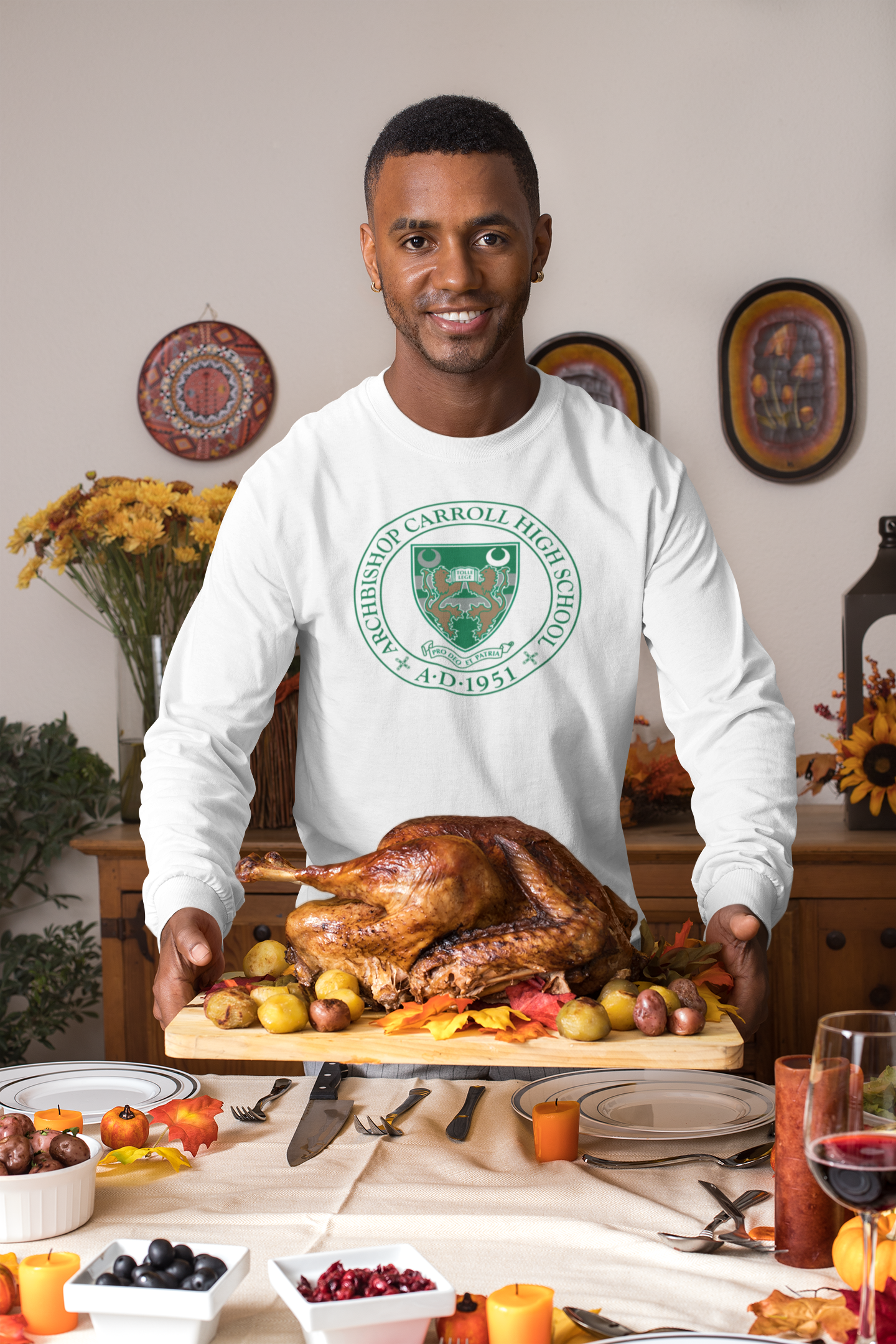 Archbishop Carroll High School Pro Deo Et Patria Unisex long sleeve