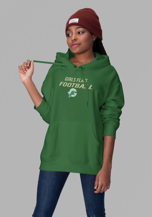 Girls Flag Football Hoodie unisex